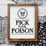 Vintage Spooky Pick Your Poison SVG File for Halloween No. 2 - Commercial Use SVG Files for Cricut & Silhouette