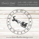 Reindeer Crossing SVG File - Commercial Use SVG Files for Cricut & Silhouette