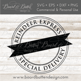 Reindeer Express Customizable SVG File for Christmas Bags - Commercial Use SVG Files for Cricut & Silhouette