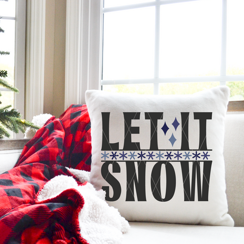Retro Style Let it Snow SVG File for Winter/Christmas Cricut Files