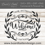 Round Welcome Sign SVG File for Cricut/Silhouette - Commercial Use SVG Files for Cricut & Silhouette