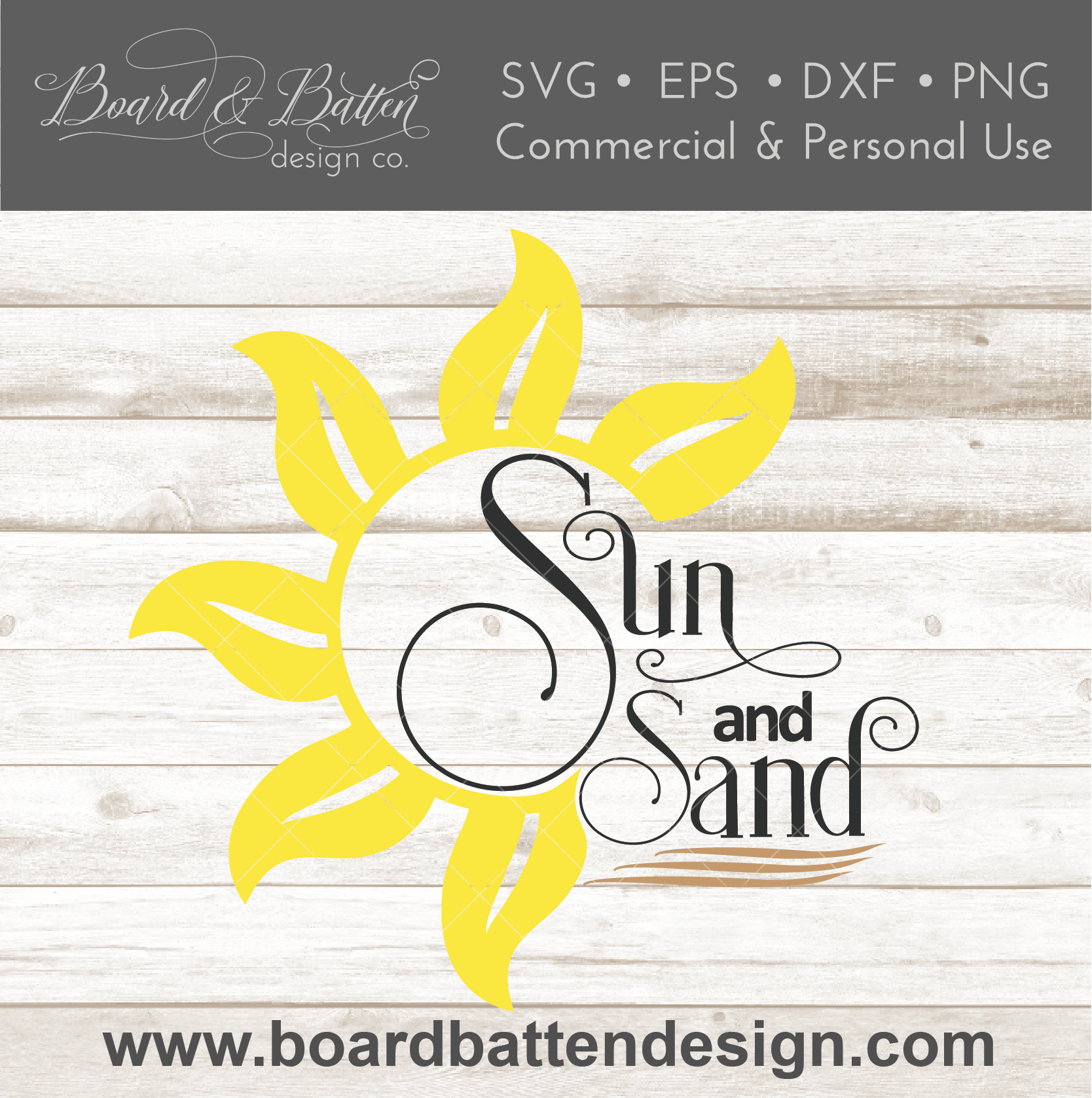 Sun And Sand SVG File - Commercial Use SVG Files for Cricut & Silhouette