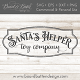 Santa's Helper Toy Company Christmas SVG File - Commercial Use SVG Files for Cricut & Silhouette