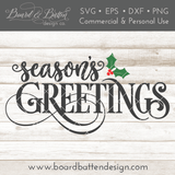 Season's Greetings SVG File - Commercial Use SVG Files for Cricut & Silhouette