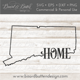 State Outline "Home" SVG File - CT Connecticut - Commercial Use SVG Files for Cricut & Silhouette