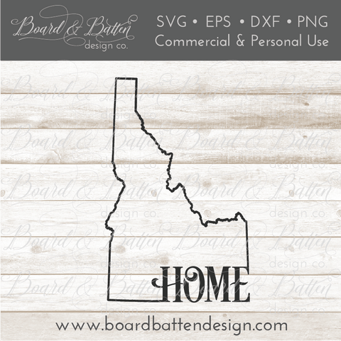 State Outline "Home" SVG File - ID Idaho