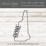 State Outline "Home" SVG File - NH New Hampshire - Commercial Use SVG Files for Cricut & Silhouette