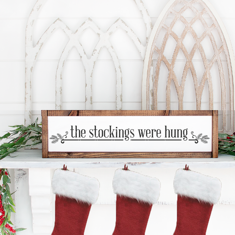 Christmas SVG Files | Stockings Were Hung Cut File | Cricut SVG Designs
