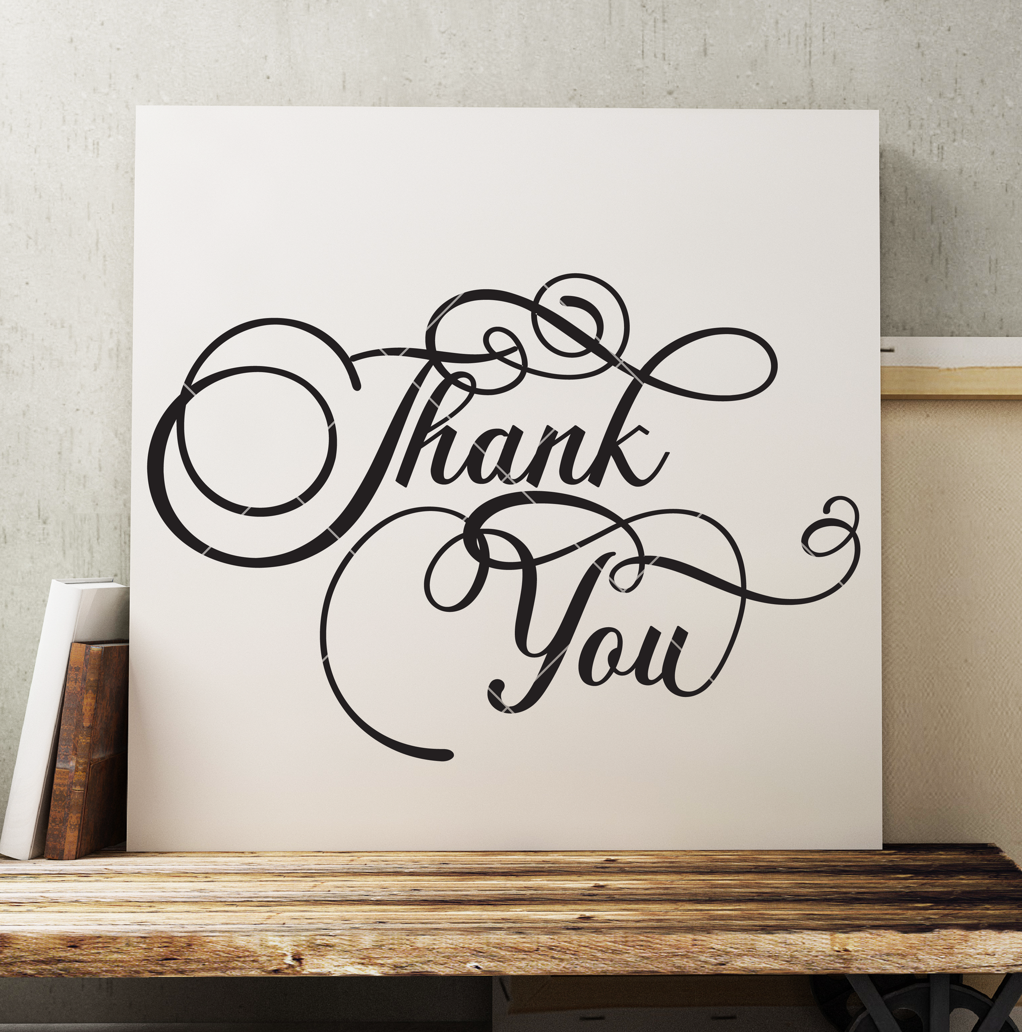 Thank You SVG File for Cricut/Silhouette (WS6) - Commercial Use SVG Files for Cricut & Silhouette
