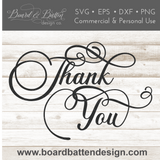 Thank You SVG File for Cricut/Silhouette (WS6) - Commercial Use SVG Files for Cricut & Silhouette