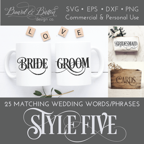 Wedding Words SVG Bundle - WS5