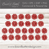 Wax Seal Monogram Alphabet SVG File - Commercial Use SVG Files for Cricut & Silhouette