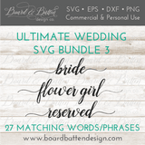 Wedding Words SVG File Bundle Style 3 - Commercial Use SVG Files for Cricut & Silhouette
