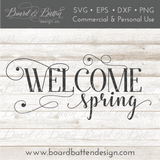 Welcome Spring 1 SVG File - Commercial Use SVG Files for Cricut & Silhouette