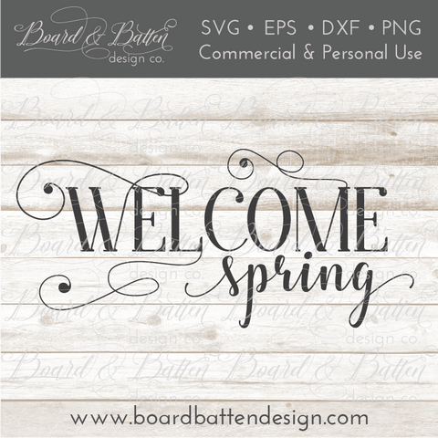 Welcome Spring 1 SVG File