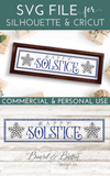Happy Winter Solstice 6x24 SVG File for Wood Tiles - Commercial Use SVG Files for Cricut & Silhouette