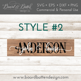 Personalized Names 6x24 Size Plank SVG File - Commercial Use SVG Files for Cricut & Silhouette