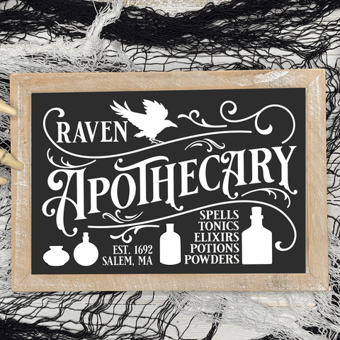 Vintage Halloween Apothecary Sign SVG File