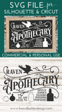 Vintage Halloween Apothecary Sign SVG File - Commercial Use SVG Files for Cricut & Silhouette