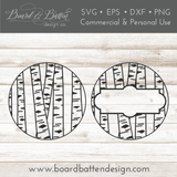 Aspen Trunks Round Blank SVG File for Ornaments/Rounds/Etc - Commercial Use SVG Files for Cricut & Silhouette
