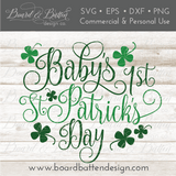 Baby's First St Patrick's Day - Commercial Use SVG Files for Cricut & Silhouette