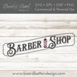 Vintage Barber Shop SVG File - Commercial Use SVG Files for Cricut & Silhouette