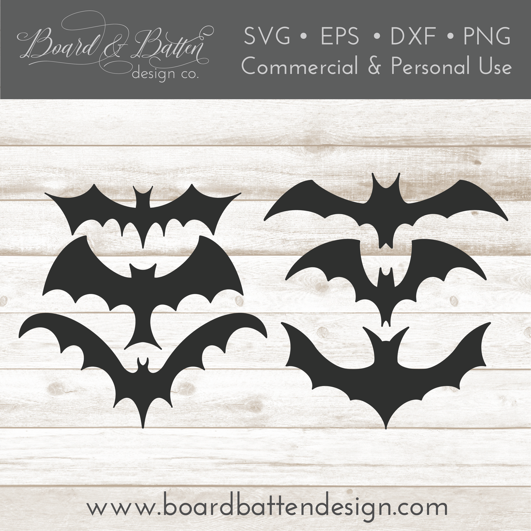Spooky Bats SVG File Set for Halloween | Cricut & Silhouette Files - Commercial Use SVG Files for Cricut & Silhouette