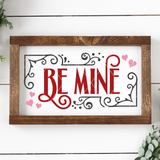 Cute Be Mine SVG File for Valentine's Day - Commercial Use SVG Files for Cricut & Silhouette