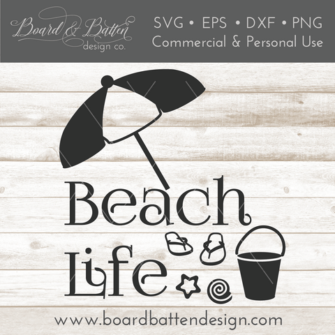 Beach Life SVG File - Style 1