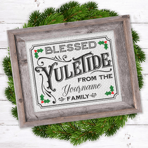 Personalizable Blessed Yuletide 8x10 SVG File