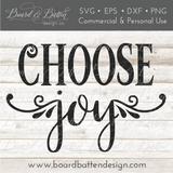 Choose Joy Floral SVG File - Commercial Use SVG Files for Cricut & Silhouette