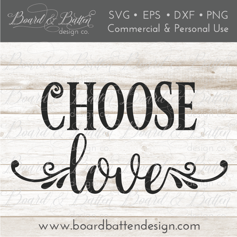 Choose Love Floral SVG File - Commercial Use SVG Files for Cricut & Silhouette