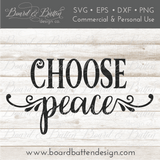 Choose Peace Floral SVG File - Commercial Use SVG Files for Cricut & Silhouette