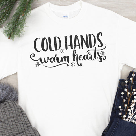 Cold Hands Warm Hearts SVG File for Winter