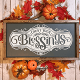 Count Your Blessings SVG File For Thanksgiving - Commercial Use SVG Files for Cricut & Silhouette