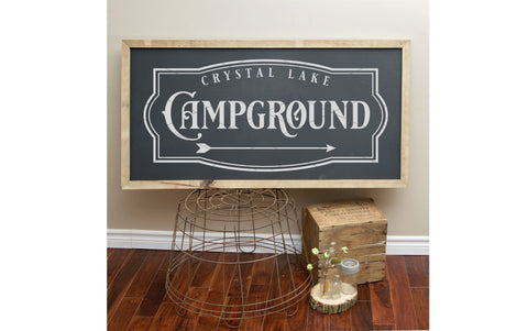 Crystal Lake Campground Sign SVG