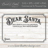 Festive Dear Santa Tray SVG File for Christmas - Commercial Use SVG Files for Cricut & Silhouette