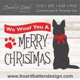 Christmas Dog Lover SVG File - We Woof You A Merry Christmas SVG for Cricut/Silhouette - Commercial Use SVG Files for Cricut & Silhouette