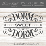 Victorian Style Dorm Sweet Dorm SVG File - Commercial Use SVG Files for Cricut & Silhouette