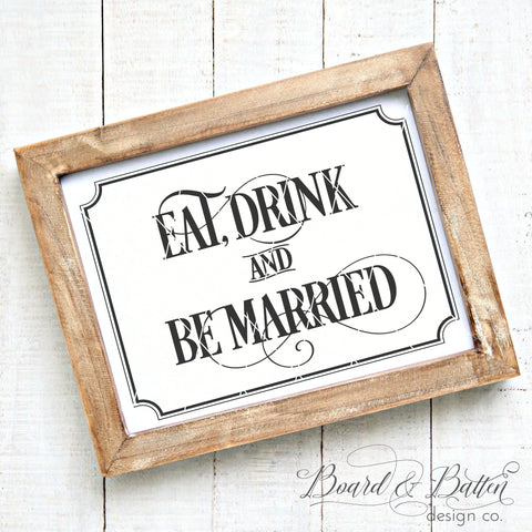 Eat Drink and Be Married SVG - WS5