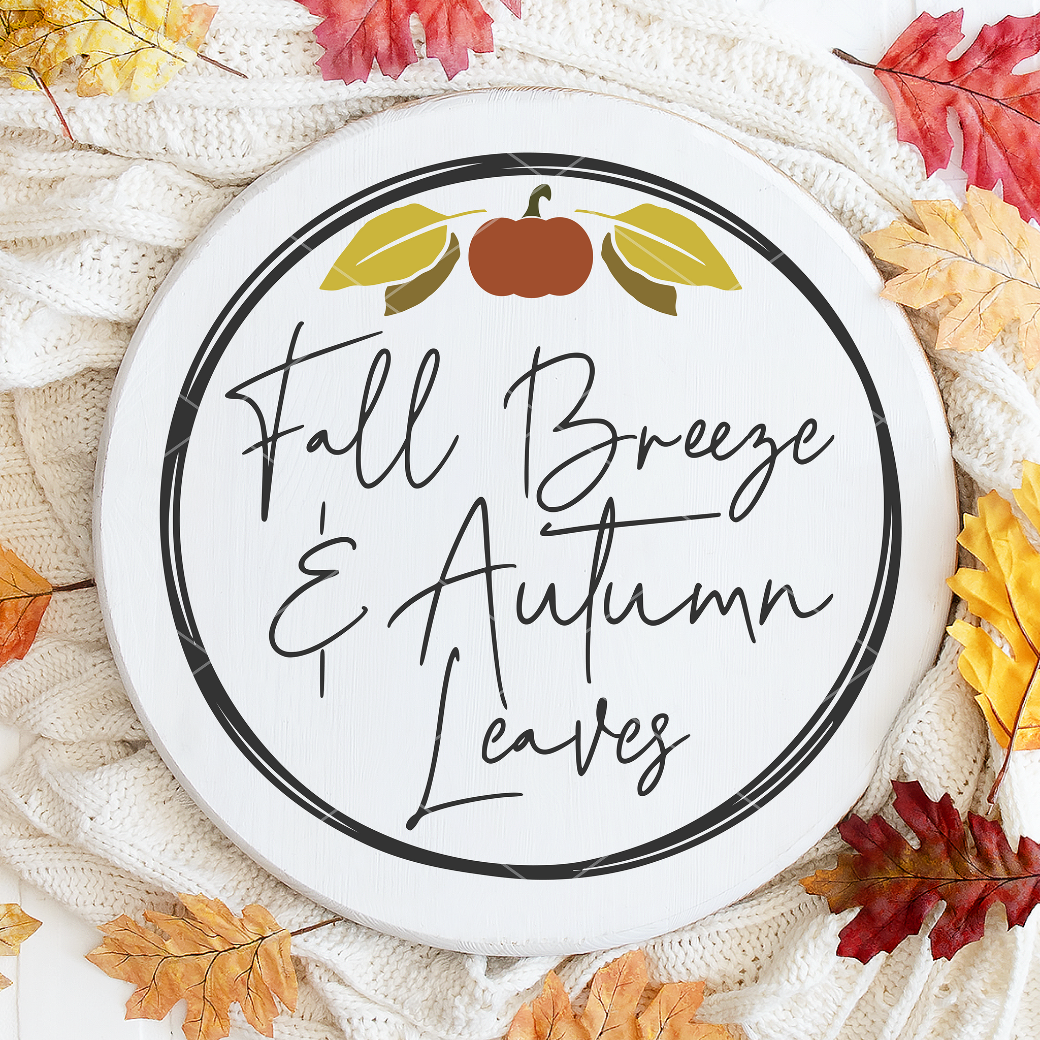 Fall Breeze and Autumn Leaves SVG File | Cricut & Silhouette Files - Commercial Use SVG Files for Cricut & Silhouette