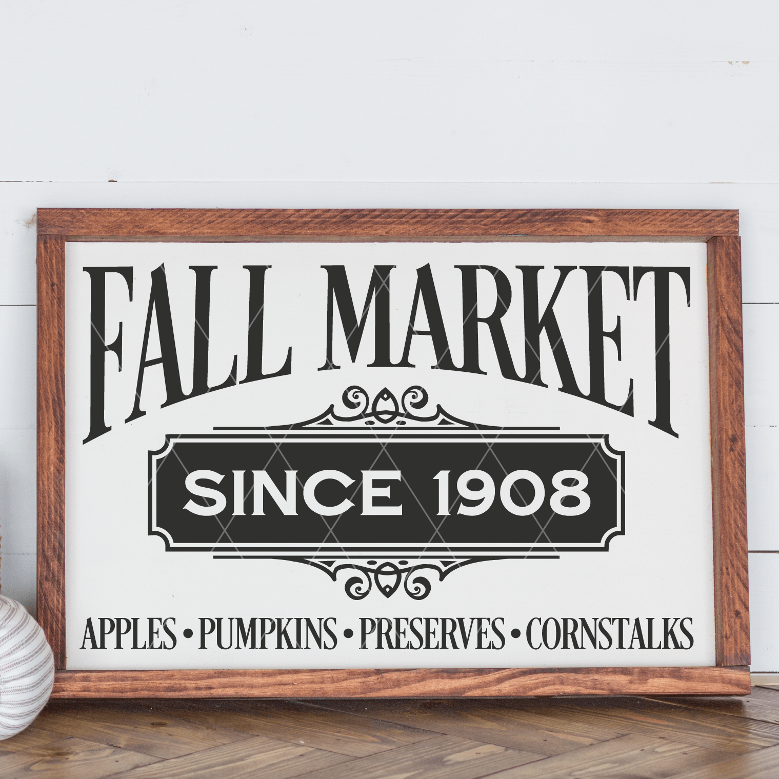 Vintage Style Fall Market SVG Cut File - Commercial Use SVG Files for Cricut & Silhouette