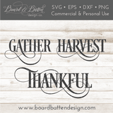Fancy Thanksgiving Words SVG File Trio - Commercial Use SVG Files for Cricut & Silhouette