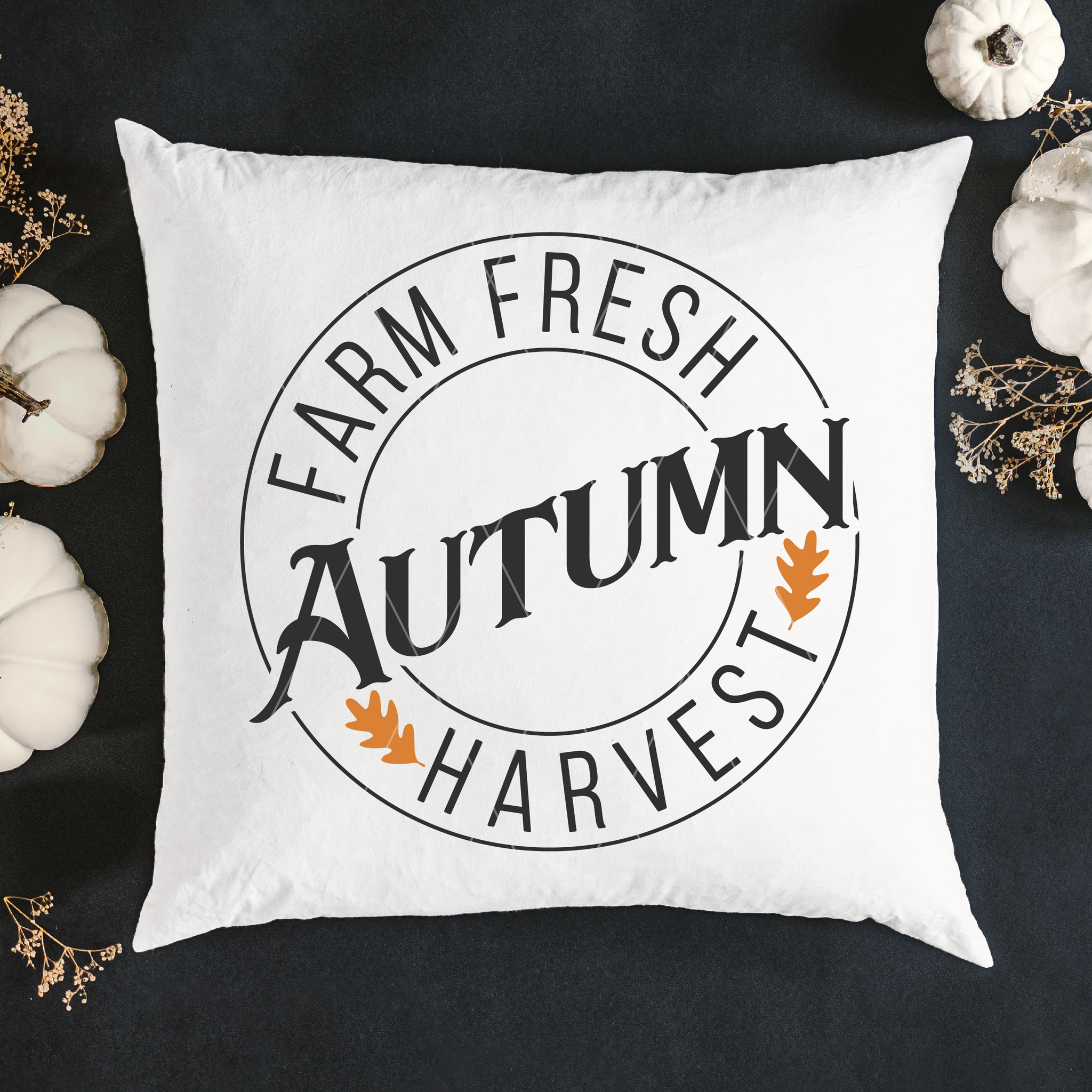 Autumn Svg | Farm Fresh Autumn Harvest Round SVG File - Commercial Use SVG Files for Cricut & Silhouette