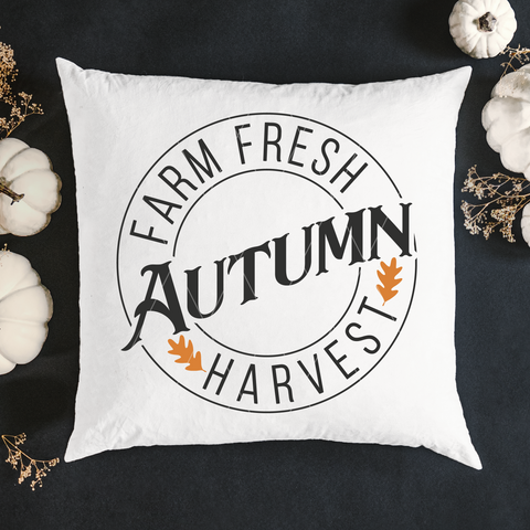 Autumn Svg | Farm Fresh Autumn Harvest Round SVG File