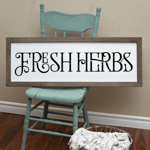 Farmhouse Style Fresh Herbs SVG File