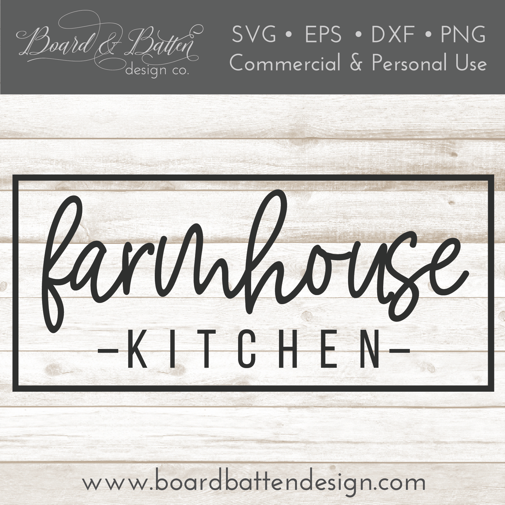 Farmhouse Kitchen SVG File - Commercial Use SVG Files for Cricut & Silhouette