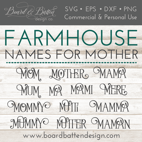 Farmhouse Style Names For Mother - 13 Variations