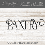 Farmhouse Pantry SVG File - Commercial Use SVG Files for Cricut & Silhouette