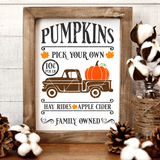 Fresh Pumpkins SVG File for Fall/Autumn - Commercial Use SVG Files for Cricut & Silhouette